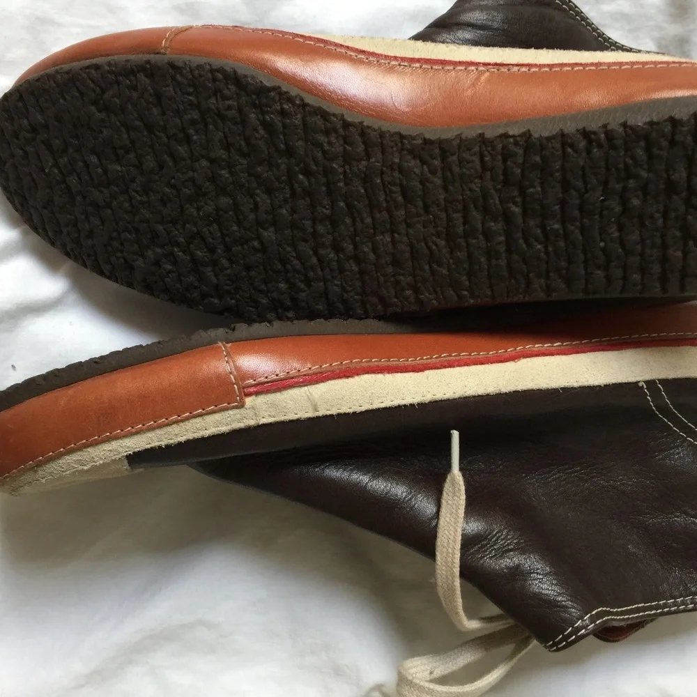 Vintage Never Worn. . Dries Van Noten high top brown leather and suede - Picture 6 of 7